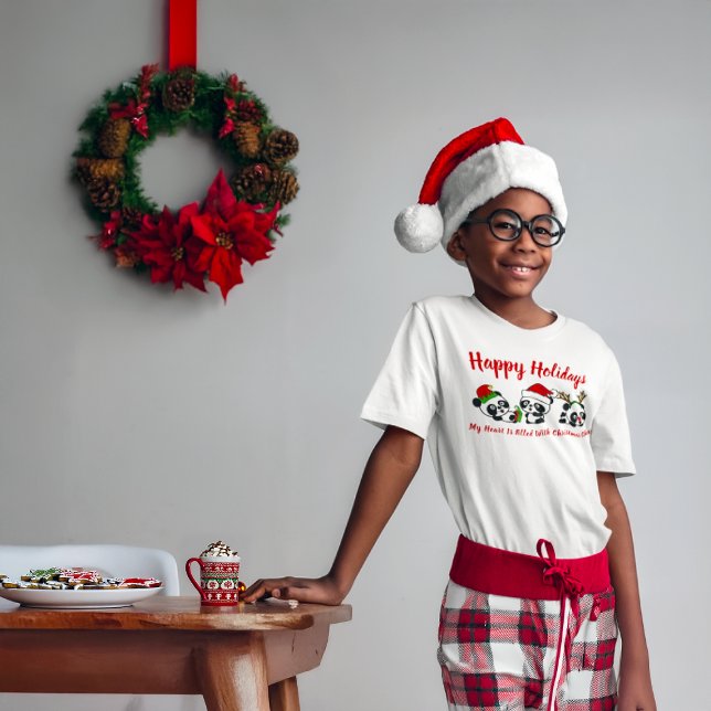 T-shirt Pandas de Noël personnalisés (Créateur téléchargé)
