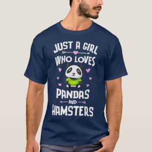 T-shirt Pandas et hamsters cadeau mignon pour les filles f
