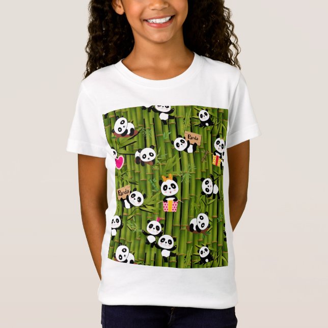 T-Shirt Panda's Pattern 2 (Devant)