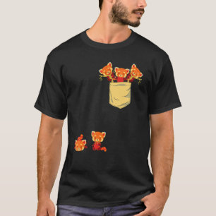 T-shirt Pandas Rouges Dans La Poche Awesome Panda Bear Ani