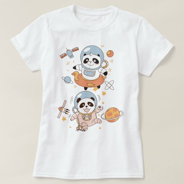 T-shirt Pandas Space (Design devant)