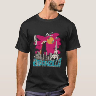 T-shirt Pandazilla rouge Panda Ours rouge Panzilla Japon C