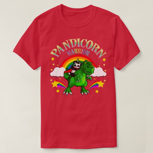 T-shirt Pandicorne guerrier Panda Bear T Rex Dinosaur (Design devant)