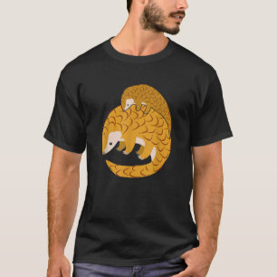 T-shirt Pangolin Design Amusant Mère Et Enfant Famille Mat