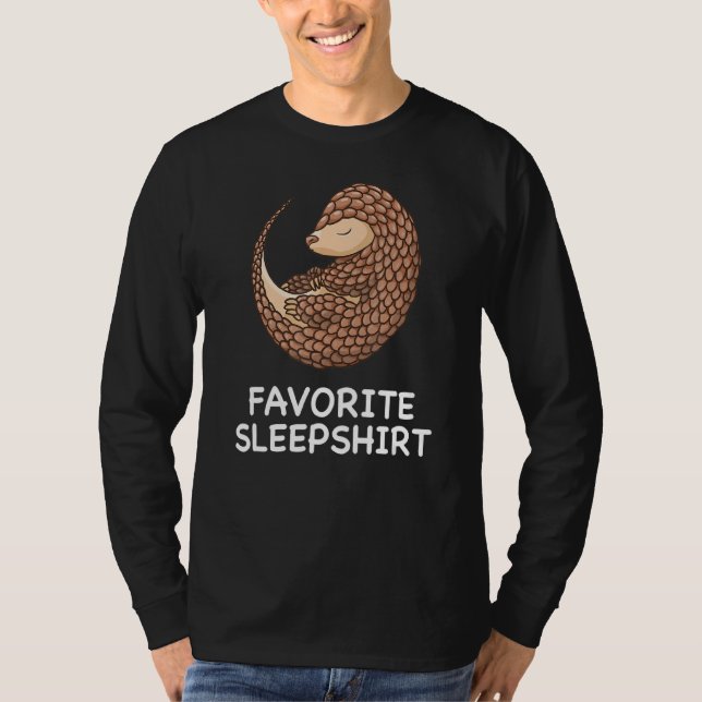 T-shirt Pangolin Pangolins Nap Sommeil dormant Pyjama nuit (Devant)