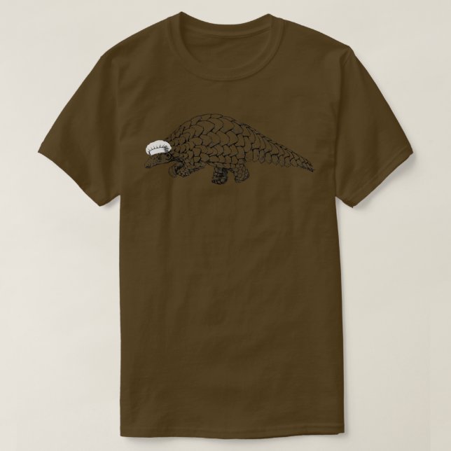 T-shirt Pangolin Wild Animal Chef Drôle Cuisine Cuisiner W (Design devant)