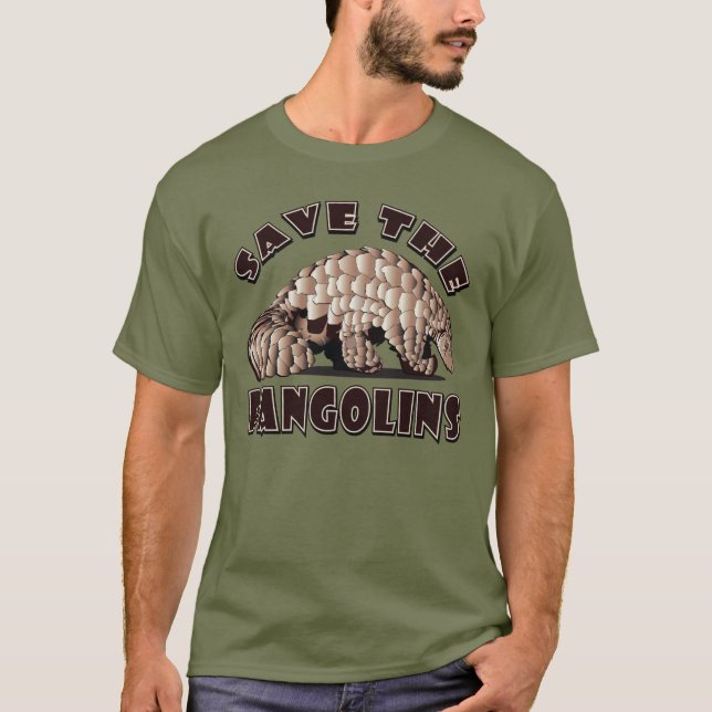 T-shirt Pangolins mignons - Sauvez La Pangoline (Devant)