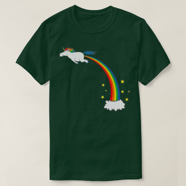 T-shirt Panier arc-en-ciel Unicorne (Design devant)