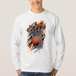 T-shirt Panier de Basket Dunk Streetwear – Bask Orange Gra