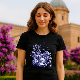 T-shirt Panier de fleurs de l'ère victorienne antique