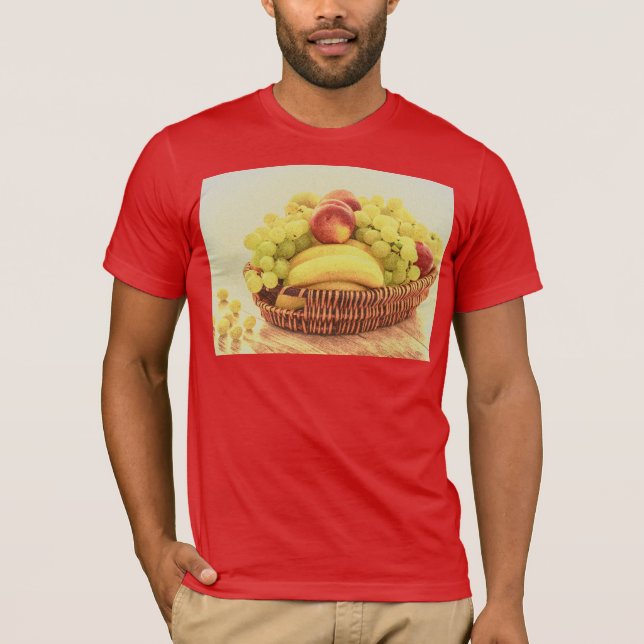 T-shirt "Panier de fruits" jolie photo. Commandez dès main (Devant)