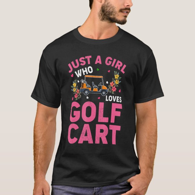 T-shirt Panier De Golf Juste Une Fille Qui Aime Le Panier  (Devant)