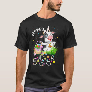 T-shirt Panier de Pâques d'oeufs de vache de lapin Fermier