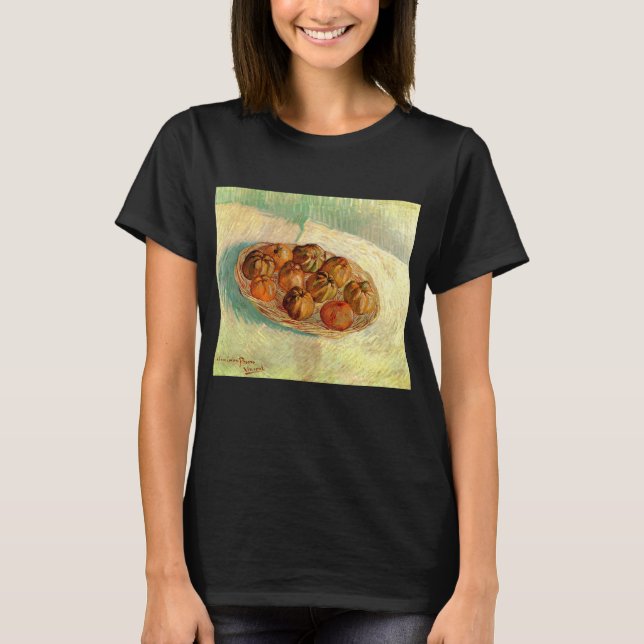 T-shirt Panier de pommes à Pissarro par Vincent van Gogh (Devant)