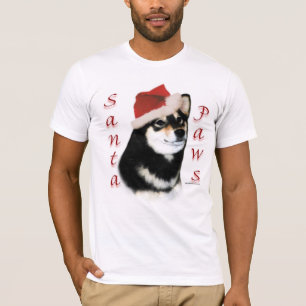 T-shirt Paniers de Père Noël Black Shiba Inu