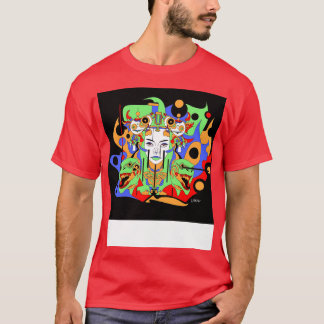 T-shirt paninaro folie métallique en ecopop femme abstrait