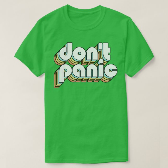 T-shirt Panne Rétro Typographie Arc-en-ciel style défraîch (Design devant)