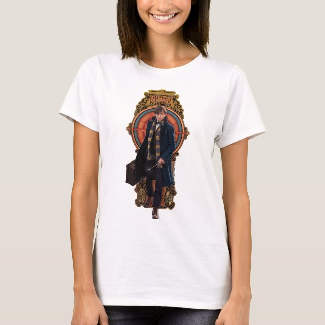 T-shirt Panneau Art Nouveau NEWT SCAMANDER™ Walking (Devant)