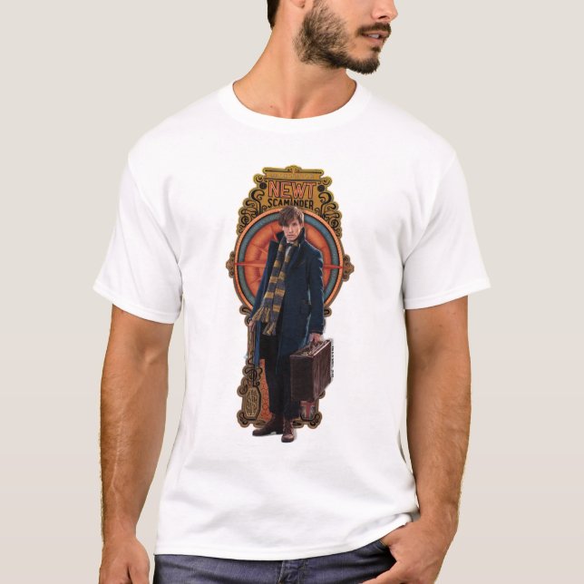 T-shirt Panneau Art nouveau permanent NEWT SCAMANDER™ (Devant)