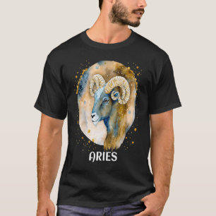 T-shirt Panneau Astrologique Zodiaque Aries Ram Dirigé Par