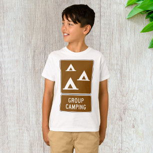 T-shirt Panneau Camping de groupe