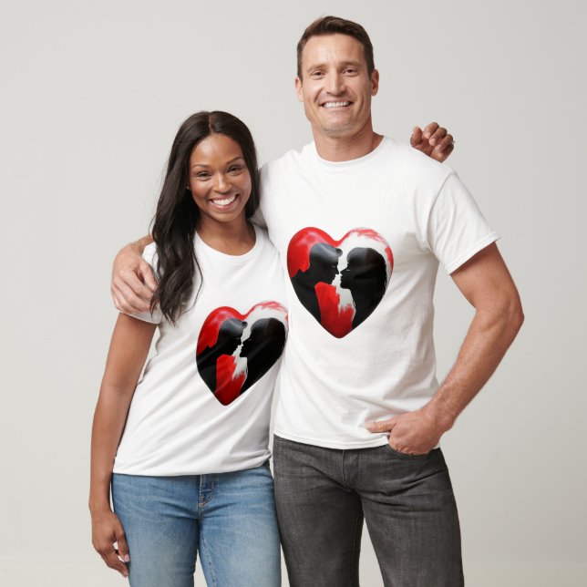 T-shirt Panneau Couple amoureux (Unisexe)