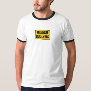 T-shirt Panneau d'arrêt du harcèlement jaune