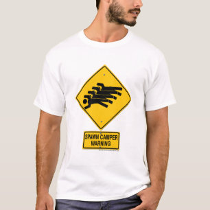 T-shirt Panneau d'avertissement de campeur de frai