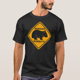 T-shirt Panneau d'avertissement de wombat
