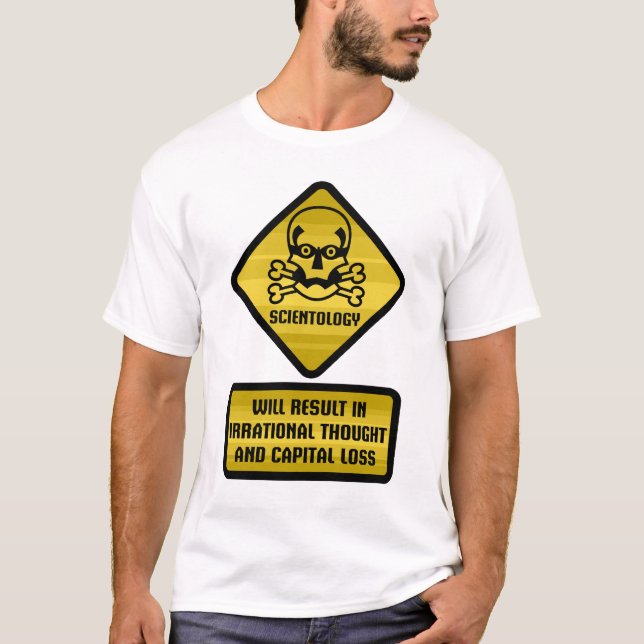 T-shirt Panneau d'avertissement - Scientology (Devant)