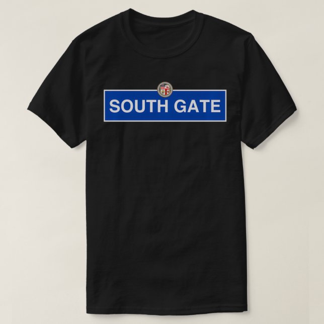 T-shirt Panneau de la rue South Gate Los Angeles Central C (Design devant)