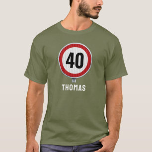 T-shirt Panneau de limitation de vitesse pour 40e annivers