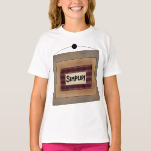 T-shirt Panneau de mots d'art minimaliste rustique Simplif