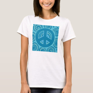 T-shirt Panneau de paix bleu