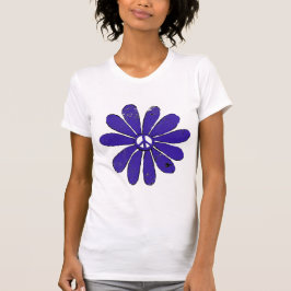 T-shirt Panneau de Paix HIppie Fleur pourpre Revêtu