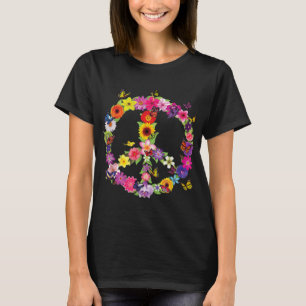 T-shirt Panneau de Paix Papillon Floral Fleur Jardin Natur