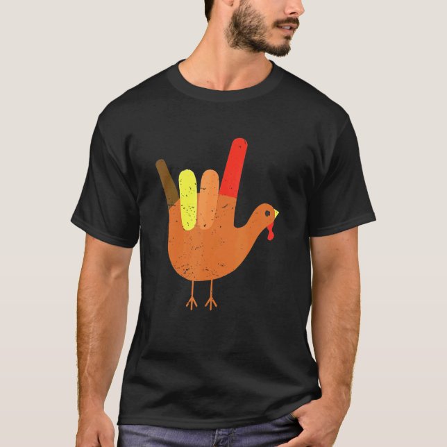 T-shirt Panneau de Paix Turquie Langue Cool à la main Than (Devant)