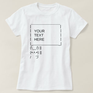 T-shirt Panneau de protestation Bunny / Art texte ASCII pe