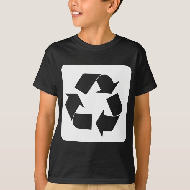 T-shirt Panneau de recyclage - Blanc (Devant)