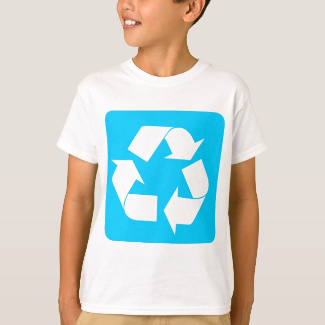 T-shirt Panneau de recyclage - bleu ciel (Devant)