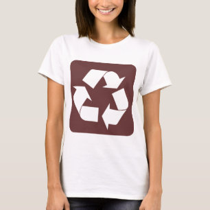 T-shirt Panneau de recyclage - Brown foncé