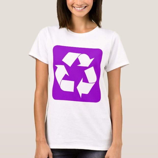 T-shirt Panneau de recyclage - violet (Devant)