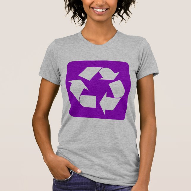 T-shirt Panneau de recyclage - violet (Devant)