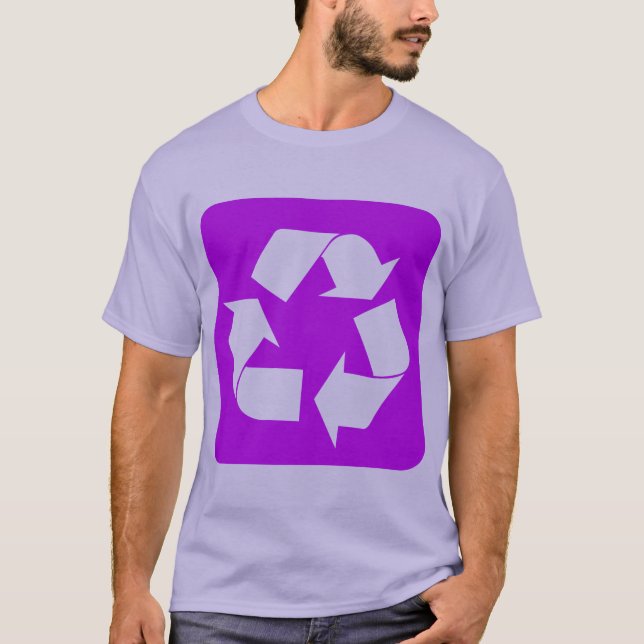 T-shirt Panneau de recyclage - violet (Devant)