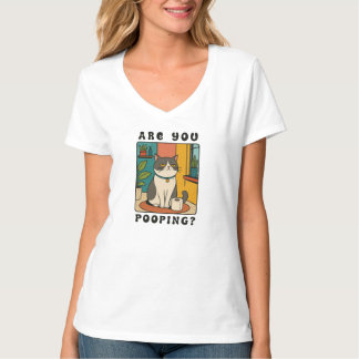 T-shirt Panneau de salle de bain Chat Grincheux Drôle Vous