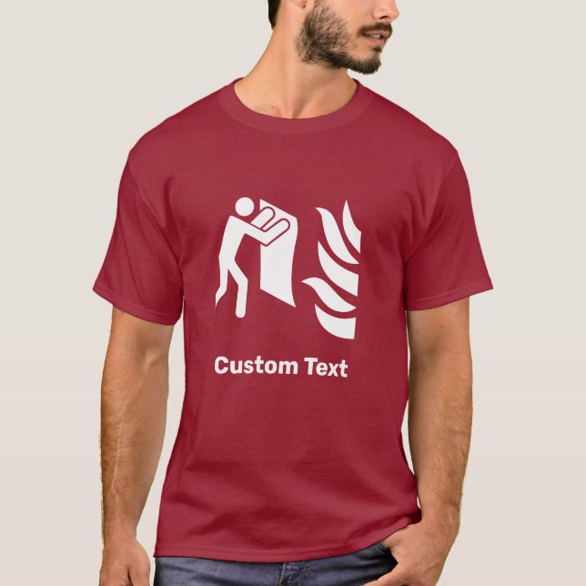 T-shirt Panneau de sécurité de la couverture d'incendie (Devant)