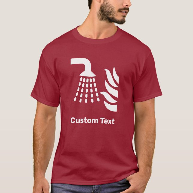 T-shirt Panneau de sécurité de l'applicateur de brouillard (Devant)
