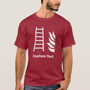 T-shirt Panneau de sécurité de l'échelle d'incendie