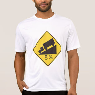 T-shirt Panneau de signalisation de pente raide pour camio