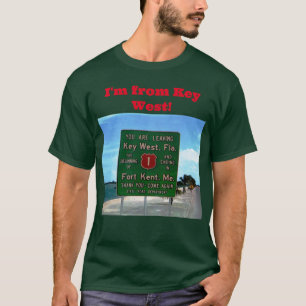 T-shirt Panneau de signalisation routière quittant Key Wes
